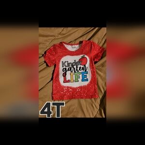 Vibrant Red 'Kindergarten Life' Kids Tee